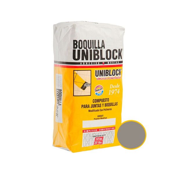 BOQUILLA UNIBLOCK GRIS PERLA S/A 10 KG